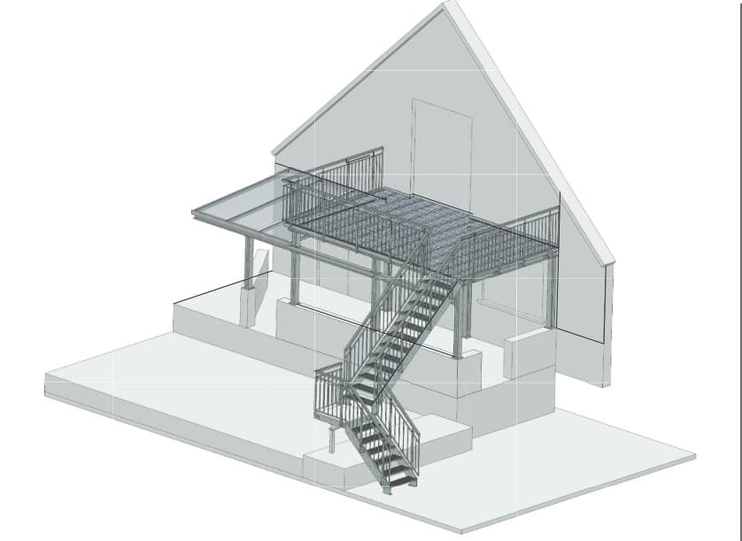 3D-Zeichnung der Konstruktion